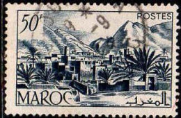 Maroc (Prot.Fr) Poste Obl Yv:293 Mi:317 Vallée Du Todra (Beau Cachet Rond) - Used Stamps