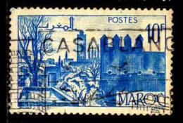 Maroc (Prot.Fr) Poste Obl Yv:260 Mi:259 Fèz Jardins & Remparts (Belle Obl.mécanique) - Usati
