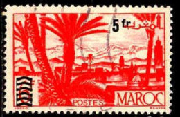 Maroc (Prot.Fr) Poste Obl Yv:298 Mi:324 Oasis Atlas & Palmeraie (Lign.Ondulées) - Oblitérés