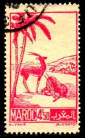 Maroc (Prot.Fr) Poste Obl Yv:231B Mi:225 Gazelles (Beau Cachet Rond) - Usati