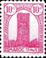 Maroc (Prot.Fr) Poste N** Yv:204A Tour Hassan Dent.11½ - Ungebraucht