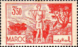 Maroc (Prot.Fr) Poste N* Yv:231A Mi:224 Berger Sous Arganiers (points De Rouille) - Nuovi