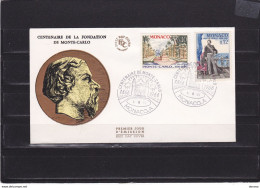 MONACO 1966 CENTENAIRE DE MONTE CARLO FDC 690 + 693 - FDC