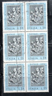 ITALIA REPUBBLICA ITALY REPUBLIC 1973 NATALE CHRISTMAS NOEL WEIHNACHTEN NAVIDAD LIRE 25 BLOCCO BLOCK USATO USED OBLITERE - 1971-80: Usati