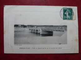 F23 - 40 - Mimizan Plage - Pont De Chemin De Fer Sur Le Courant Et La Gare - Mimizan