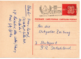 64756 - Schweiz - 1965 - 30Rp GAKte LAUSANNE - ... CERVIN CENTENAIRE PREMIERE ASCENSION -> Westdeutschland - Mountains