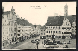 AK Landsberg / Lech, Hauptplatz Mit Gasthaus Zum Goldenen Stern  - Landsberg