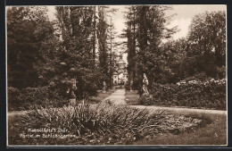 AK Meuselwitz I. Thür., Partie Im Schlossgarten  - Meuselwitz