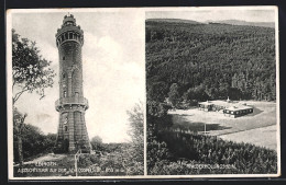 AK Ebingen, Walderholungsheim Aus Der Vogelschau Und Aussichtsturm Auf Dem Schlossfelsen  - Other & Unclassified