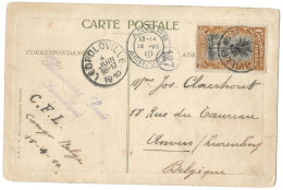 !!! CONGO, CPA DE 1910, DÉPART DE LÉOPOLDVILLE POUR ANVERS - Covers & Documents