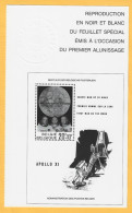 Noir Blanc Belgique Feuillet 1509 Apollo XI - B&W Sheetlets, Courtesu Of The Post  [ZN & GC]