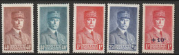 N° 470 à 473 Et 494 Effigie Du Maréchal Pétain : Beaux Timbres Neuf Impeccabe - Neufs