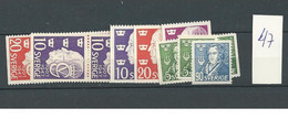 1947 MNH Sweden, Year Complete According To Michel, Postfris** - Full Years