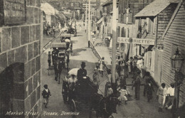 Dominica, W.I., ROSEAU, Market Street (1910s) Postcard - Dominica