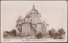 New Cathedral, Summit Avenue, St Paul, Minnesota, 1908 - Davidson Bros RP Postcard - St Paul