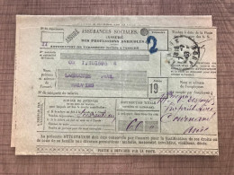 Assurances Sociales Assuré Des Professions Agricoles Attestation De Versement  - Documentos Históricos