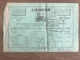L'ANCRE Société Française D'assurances Mutuelles à Cotisations Fixes 1911 - 1900 – 1949