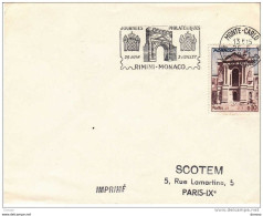 MONACO 1961 JOURNEES PHILATELIQUES RIMINI-MONACO - Poststempel