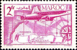 Maroc (Prot.Fr) Avion N** Yv: 46 Mi:179 Fez Marrakech (Thème) - Airplanes