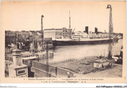 AHJP3-0362 - SAINT-NAZAIRE - VUE GENERALE SUR LE BASSIN ET LE PONT ROULANT - AU QUAI LE TRANSATLANTIQUE ESPAGNE - Dampfer