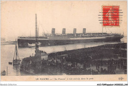 AHJP3-0347 - LE HAVRE - LA FRANCE A SON ARRIVEE DANS LE PORT - Dampfer