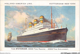 AHJP2-0209 - HOLLAND-AMERICA LINE - ROTTERDAM-NEW YORK - T S S STATENDAM - 30000 TONS REGISTER - 40000 TONS DISPLACEMENT - Paquebote