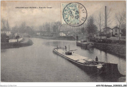 AHYP10-0810 - BATEAUX - CHALONS-SUR-MARNE - VUE DU CANAL - Autres & Non Classés