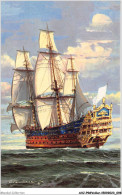 AHJP9-1057 - VAISSEAU FIN DU XVII SIECLE - GOUACHE DE G FOUILLE - PEINTRE DE LA MARINE - Zeilboten