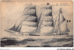 AHJP9-1048 - LE HAVRE - TROIS-MATS TOUTES VOILES DEHORS  - Sailing Vessels