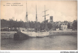 AHJP9-1032 - LANNION - LE PORT GOELETTE A QUAI - Sailing Vessels