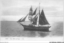 AHJP8-0916 - DEUX MATS AU LARGE  - Sailing Vessels
