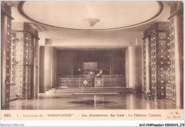 AHJP6-0717 - INTERIEUR DE NORMANDIE - LES ASCENCEURS - AU FOND LE THEATRE CINEMA  - Paquebots