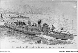 AHAP1-BATEAUX DE GUERRE MARINE CARTE PHOTO-0005 - FRANCE - LE TORPILLEUR 20 ILE D AIX - Guerra