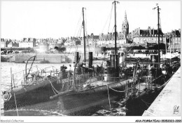 AHAP11-BATEAUX DE GUERRE MARINE CARTE PHOTO-1049 - FRANCE - 730 TORPILLEUR A ST-MALO - Oorlog