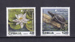 SERBIA 2024,EUROPA CEPT,Europa White Water-lily Flora Plants Pond Turtles Animals Fauna,MNH - Servië