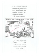 Terre Adélie - CP Commémorative Du 60e Anniversaire Du Survol De L'arctique De L'Alaska à L'Islande - Briefe U. Dokumente