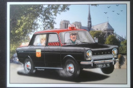 ► SIMCA 1000 LS 1962 -  TAXI G7 Parisien Avec Mireille Darc  Ou Sylvie Vartan - CPM Illustrateur - Taxis & Fiacres