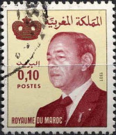 Maroc Poste Obl Yv: 905 Mi:978 Hassan II & Couronne (cachet Rond) - Marruecos (1956-...)