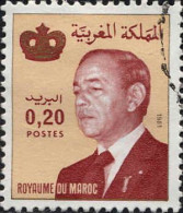 Maroc Poste Obl Yv: 907 Mi:980 Hassan II & Couronne (cachet Rond) - Marokko (1956-...)