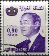 Maroc Poste Obl Yv: 918 Mi:991 Hassan II & Couronne Pli (cachet Rond) - Marokko (1956-...)