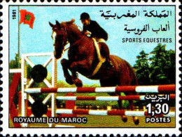 Maroc Poste N* Yv: 903 Mi:992 Sports Equestres (sans Gomme) - Marruecos (1956-...)