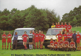 FC Bayern De Munich (München) - Carte Dédicacée - Champion Allemagne (Deutscher Fußball-Meister) 1981 - Football