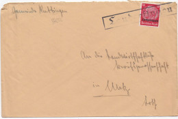 37266# HINDENBURG LOTHRINGEN LETTRE Obl LAUDREFINGEN LOUDREFING MOSELLE METZ - Cartas & Documentos