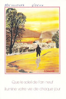 *CPM Double - Carte De Vœux - En Route Vers L'Avenir - Peinture De Jean MICHALSKI - - Nouvel An
