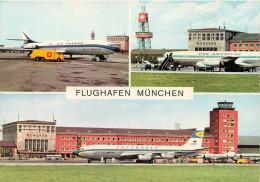 ALLEMAGNE - Flughafen Munchen - Multi-vues - Avions - Animé - Carte Postale Ancienne - München