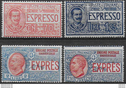 1925-26 Italia Espressi Nuovi Valori 4v. Mc MNH Sassone N. 11/14 - Autres & Non Classés