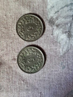 2x 1945 - 5 Centimes / Rappen