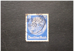 GERMANY III REICH 1933 Paul Von Hindenburg - New Values PERFIN A.P. - Used Stamps