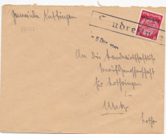 37267# HINDENBURG LOTHRINGEN LETTRE Obl LAUDREFINGEN 5 Décembre 1940 LOUDREFING MOSELLE METZ - Brieven En Documenten