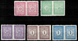 Yugoslavia Kingdom 1921 Porto Stamps Lot MH Type I - Unused Stamps